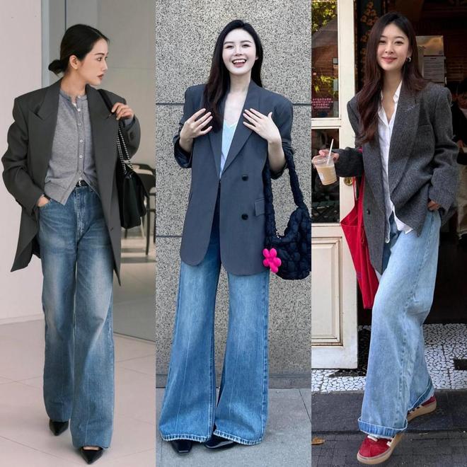 40+女生这样穿更减龄时髦春天“西装+牛仔裤”太养眼(图10)